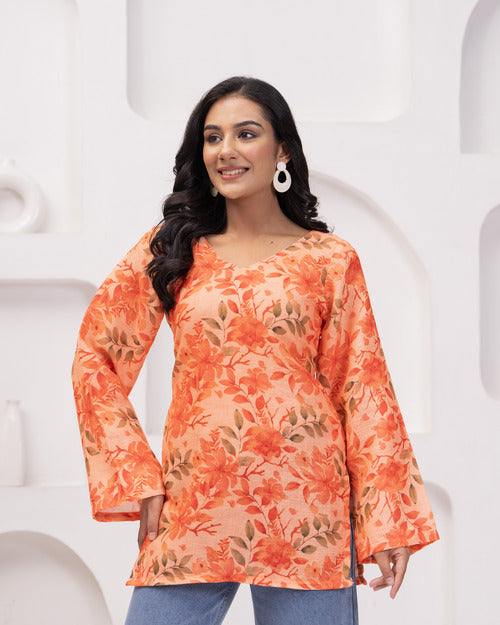 Elevate your wardrobe with this stunning floral tunic top