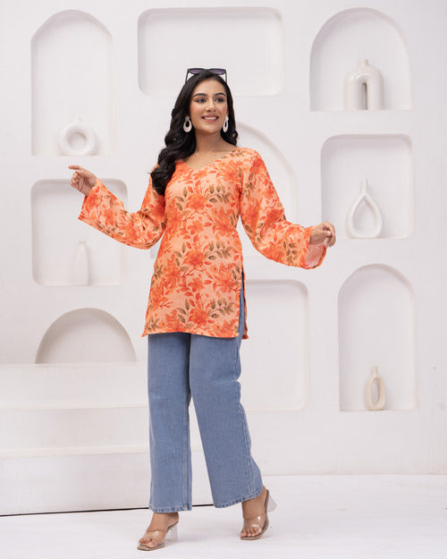 Elevate your wardrobe with this stunning floral tunic top
