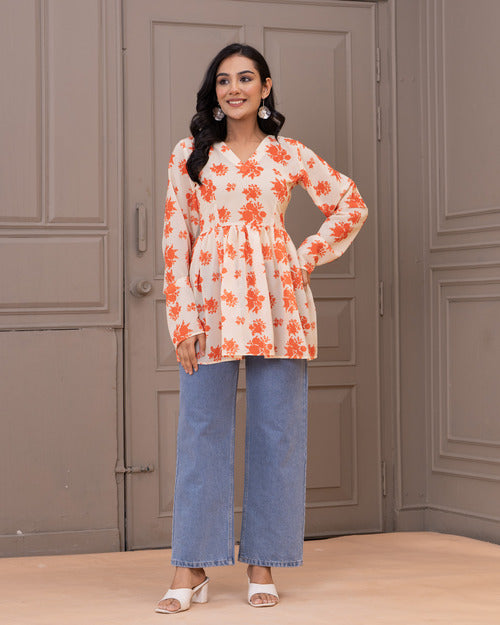 Floral Peplum Top