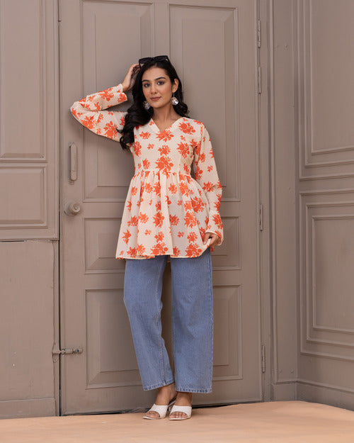 Floral Peplum Top