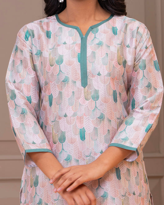 Printed Cotton Kurta Set for Women – 2-Piece Comfort Wear
