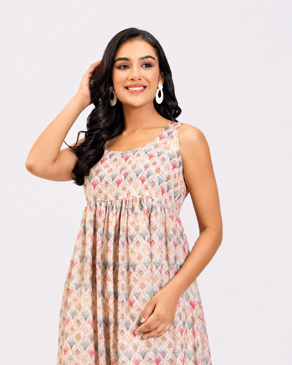 CREAMY BLOOM DRESS