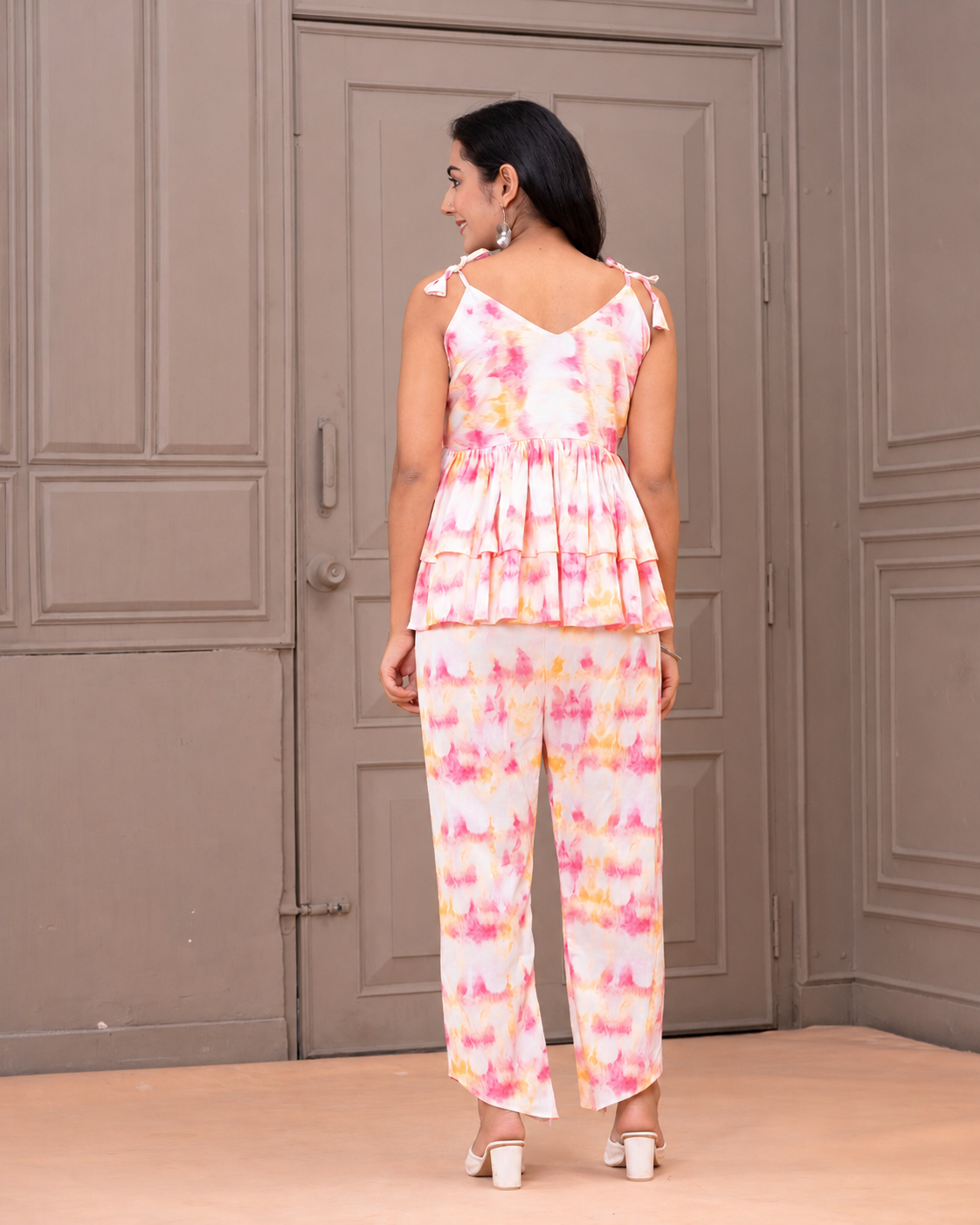 TIE-DYE RUFFLED CO-ORD SET