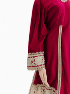 VELVET DHOTI DRESS