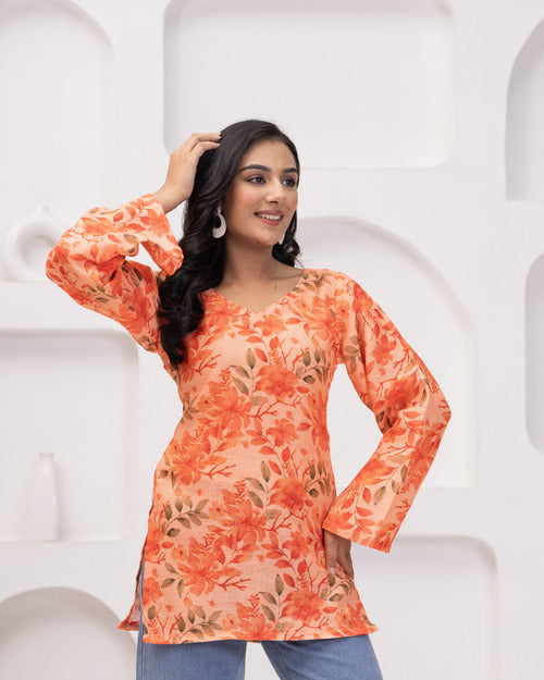 Elevate your wardrobe with this stunning floral tunic top