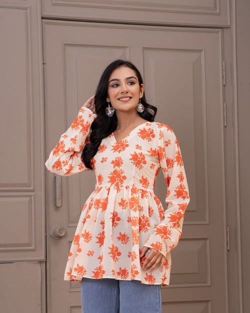 Floral Peplum Top
