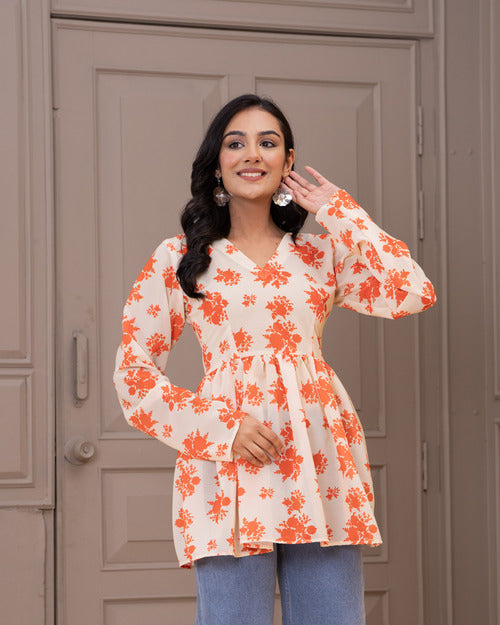 Floral Peplum Top