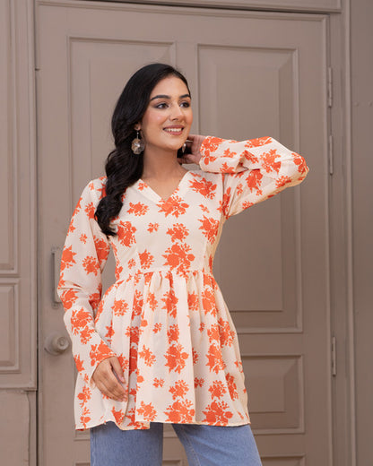 Floral Peplum Top