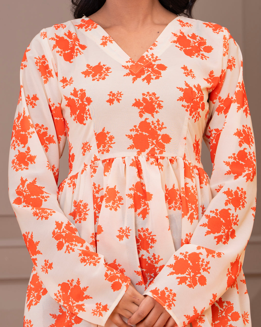 FLORAL PEPLUM TOP