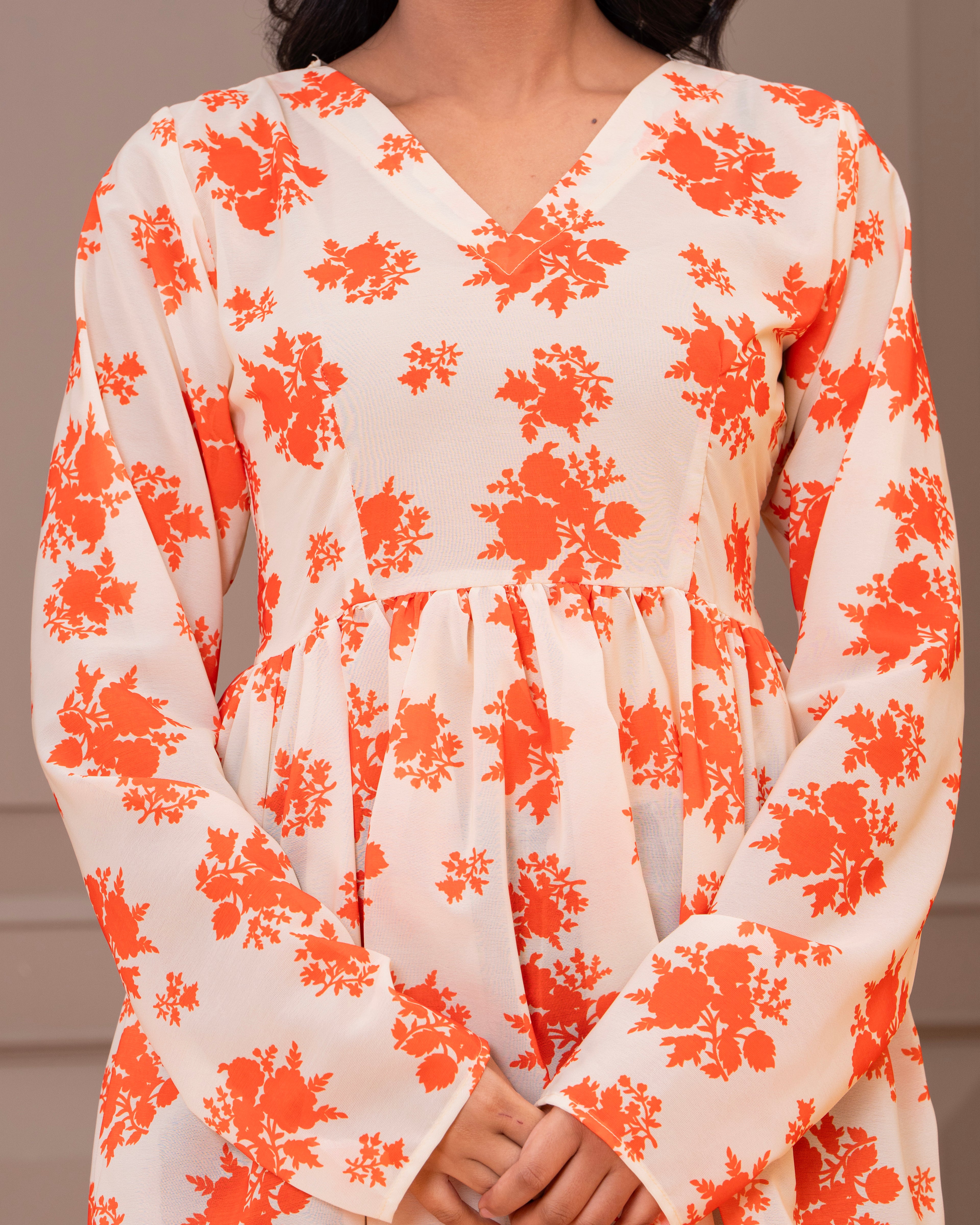 FLORAL PEPLUM TOP