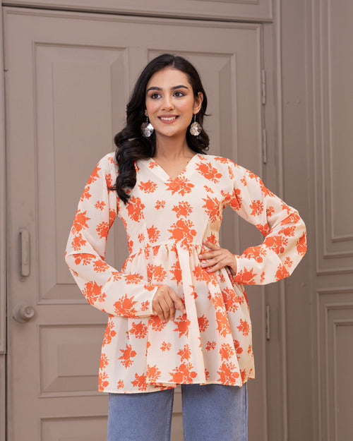 Floral Peplum Top