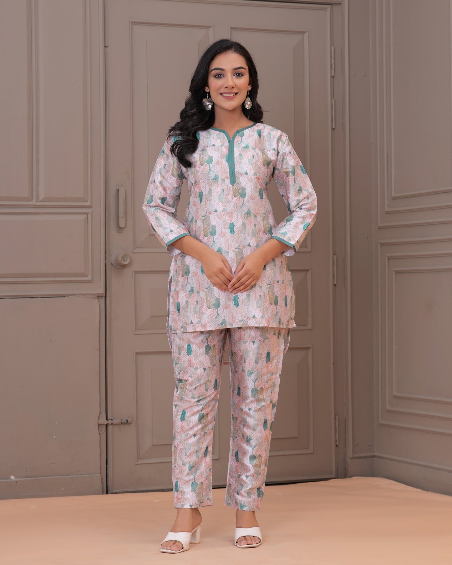 Printed Cotton Kurta Set for Women – 2-Piece Comfort Wear